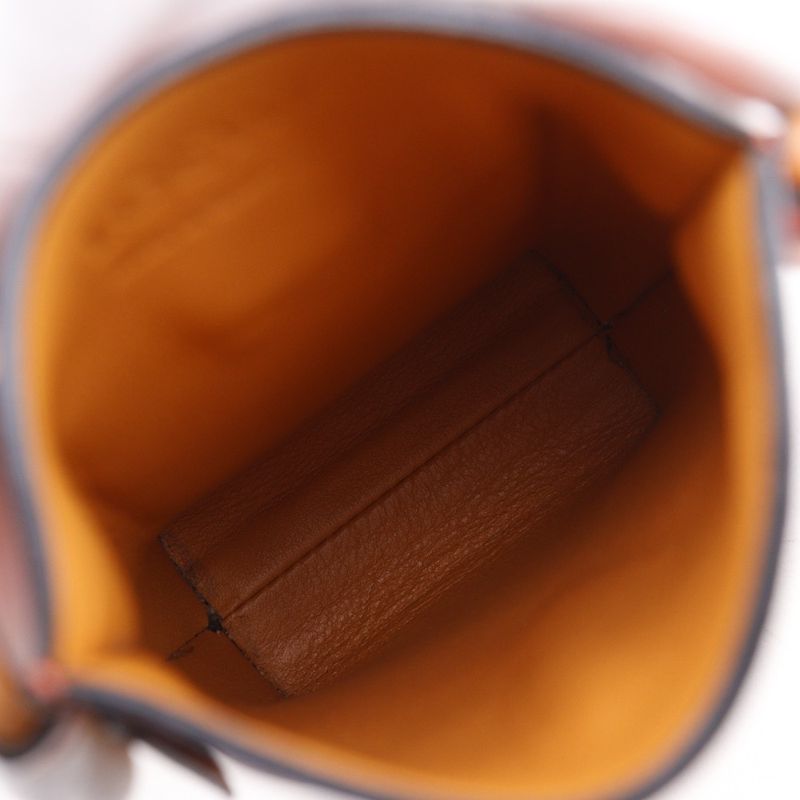 Loewe Pocket Shoulder Phone Pochette 124.12z45 6977 Leather Orange Women's