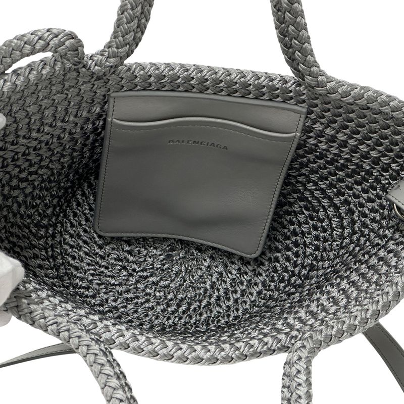 Balenciaga Bag Ladies Brand Handbag Shoulder Bag 2way Nylon Ibiza Small Gray