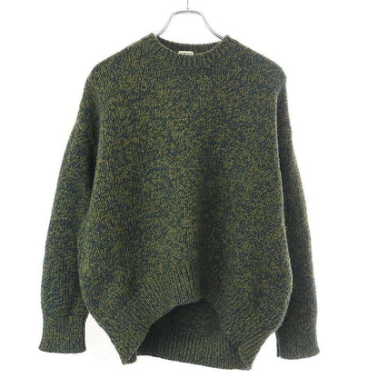 Loewe 23aw Wool Trommelange Trompe L'oeil Knit Sweater S540y14kds Khaki XS