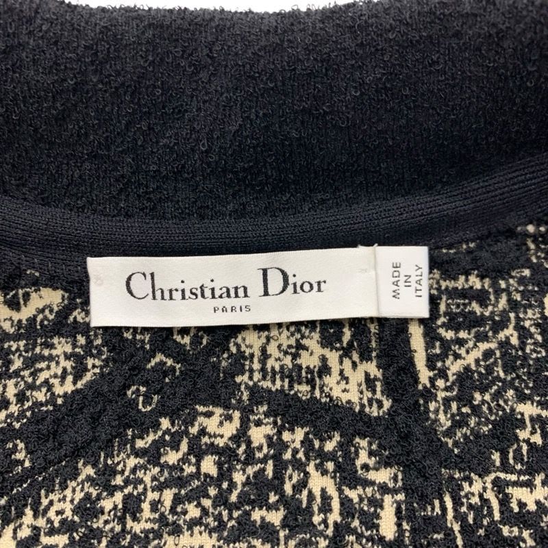 Christian Dior Outerwear Wool Black Beige Plan De Paris Bomber Jacket Logo