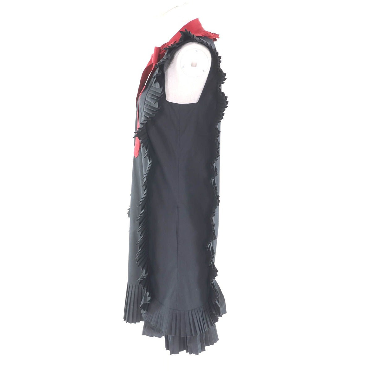Fendi Cotton Ribbon Pleated Dress — view 2
