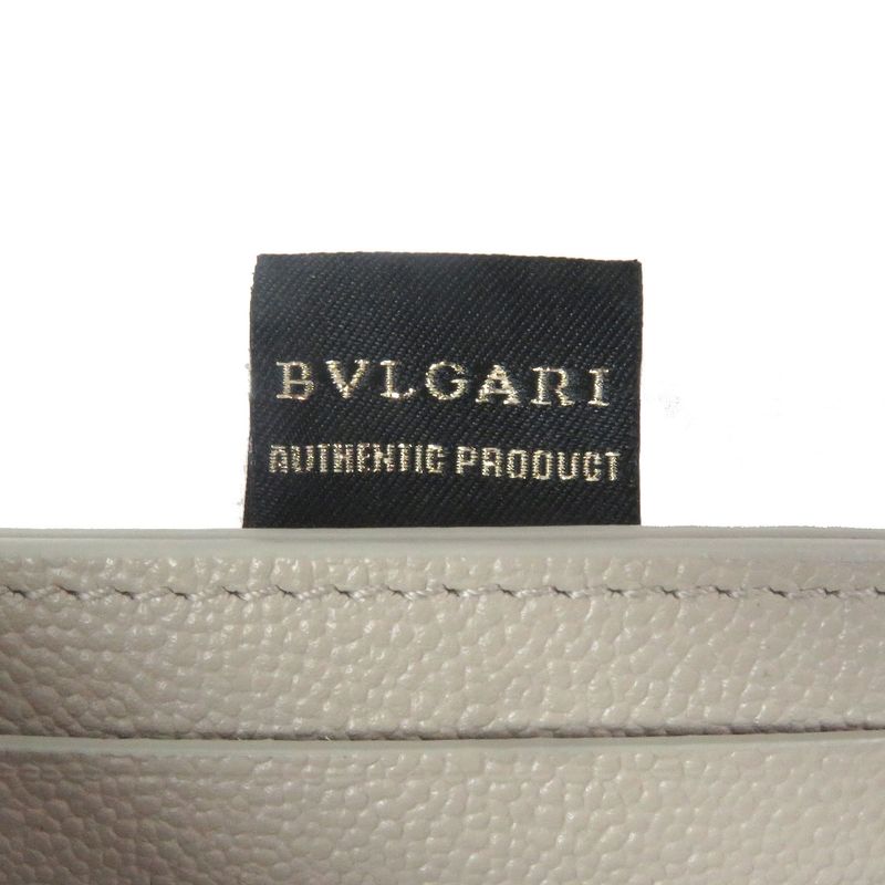 Bvlgari 294147 Bvlgari MAN Logo Hardware Leather Card Case Business Card Holder