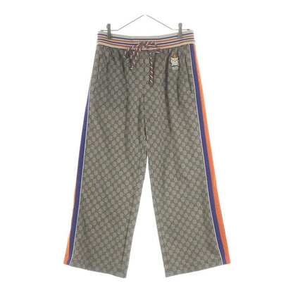 Gucci Animal Embroidery Side Line Technical Cotton Jersey Track Pants Beige