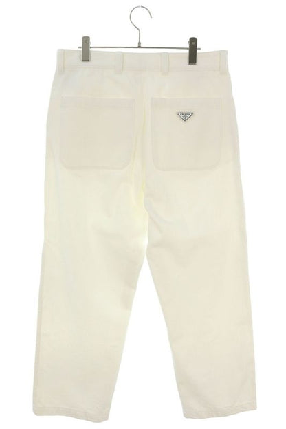 Prada 24SS Gep382 Logo Plate Bull Denim Pants Men's 48