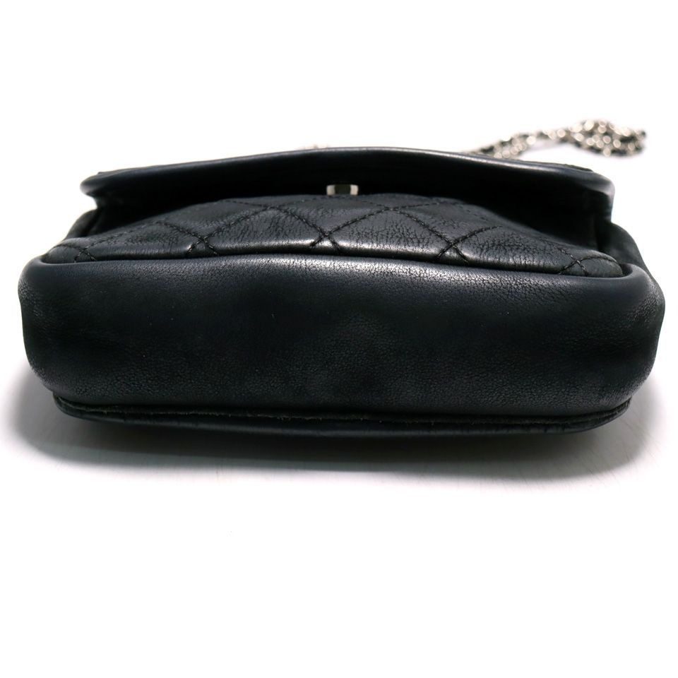 Chanel Quilted Leather Chain Shoulder Bag Pouch — view 3