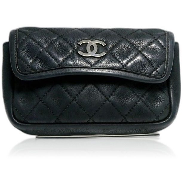 Chanel Quilted Leather Chain Shoulder Bag Pouch