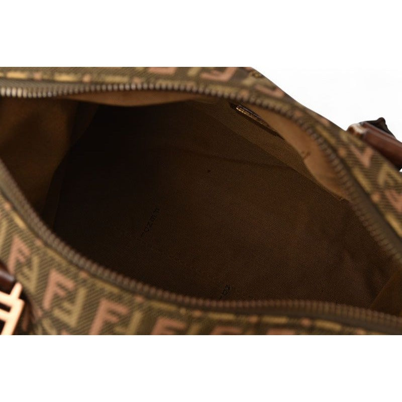 Fendi Bag Mini Boston Zucca Pattern 8 Bl068 Khaki Brown — view 11