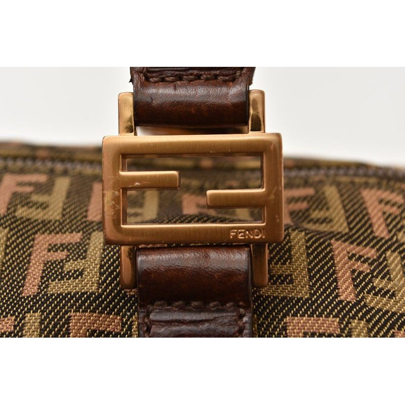 Fendi Bag Mini Boston Zucca Pattern 8 Bl068 Khaki Brown — view 7