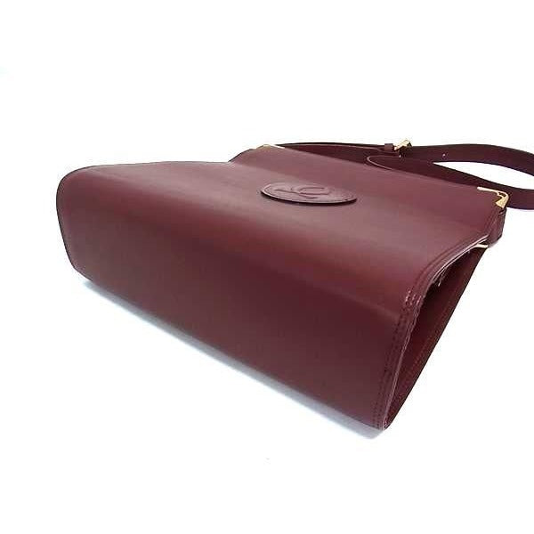Cartier Shoulder Bag Must Line Bold Leather Gold Hardware — view 5