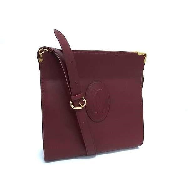 Cartier Shoulder Bag Must Line Bold Leather Gold Hardware
