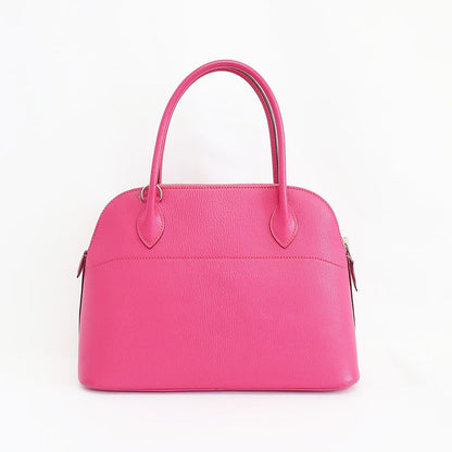 Hermes Bolide 27 Handbag Shoulder Bag Pink Silver Hardware K