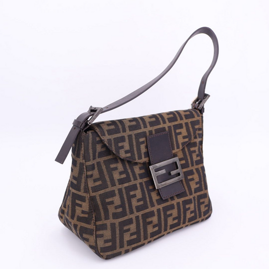 Fendi Zucca Shoulder Bag Brown