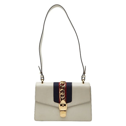 Gucci Sylvie Sherry Line White Multicolor Leather