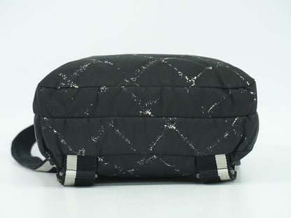 Authentic Chanel Logo Pattern Chain Shoulder Bag Tote Bag Canvas Beige Bag