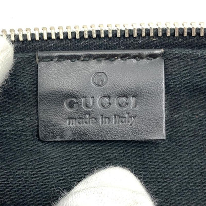 Gucci 012 8657 Boston Bag Black Nylon Sherry Line With Pouch
