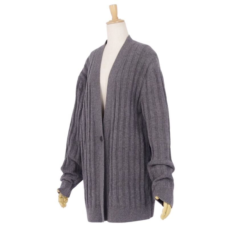 Hermes 21AW Cardigan Long Sleeve Rib Knit