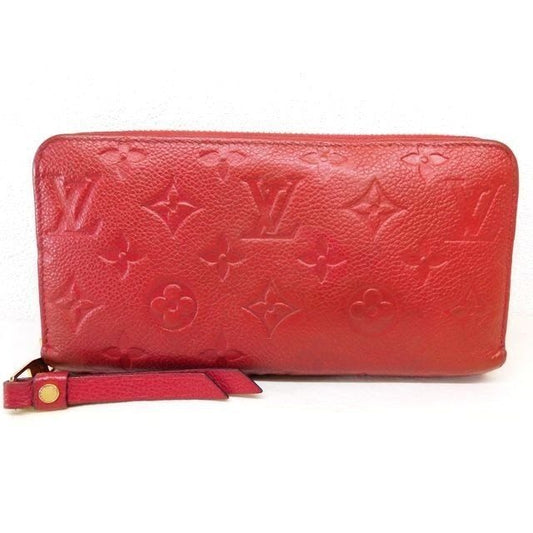 Louis Vuitton Monogram Empreinte Zippy Wallet Red