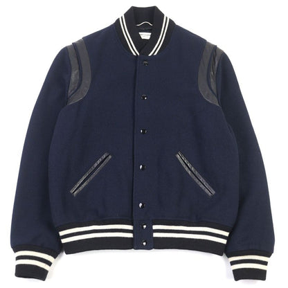 Saint Laurent Paris 14AW 354728 Wool Eddy Period Leather Switching Stajan Teddy