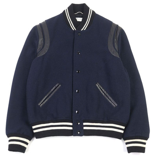 Saint Laurent Paris 14AW 354728 Wool Eddy Period Leather Switching Stajan Teddy