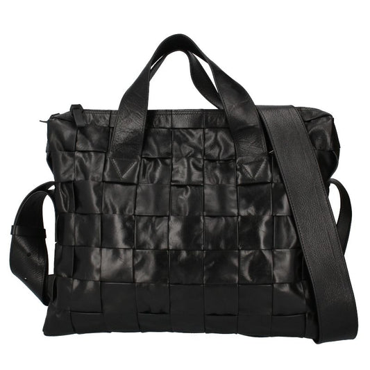 Bottega Veneta Maxi 2-Way Briefcase 629072 Intrecciato Men's Briefcase Black