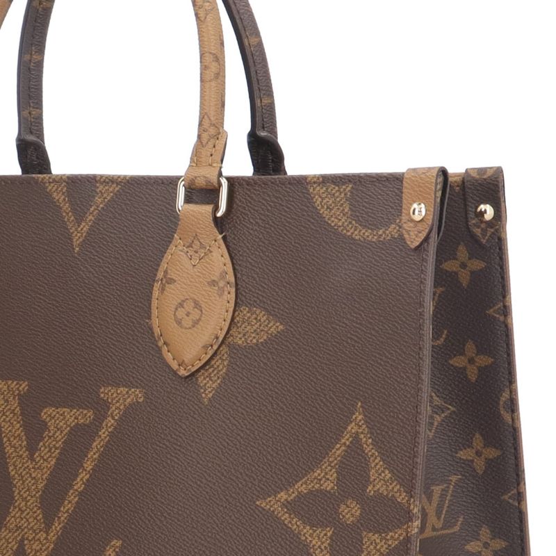 Louis Vuitton On The Go MM Monogram Giant Tote Bag Monogram Canvas M45321 Brown