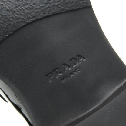 Prada 1d246m Chocolate Triangle Logo Patent Leather Loafers Black 34.5 W/box/sto