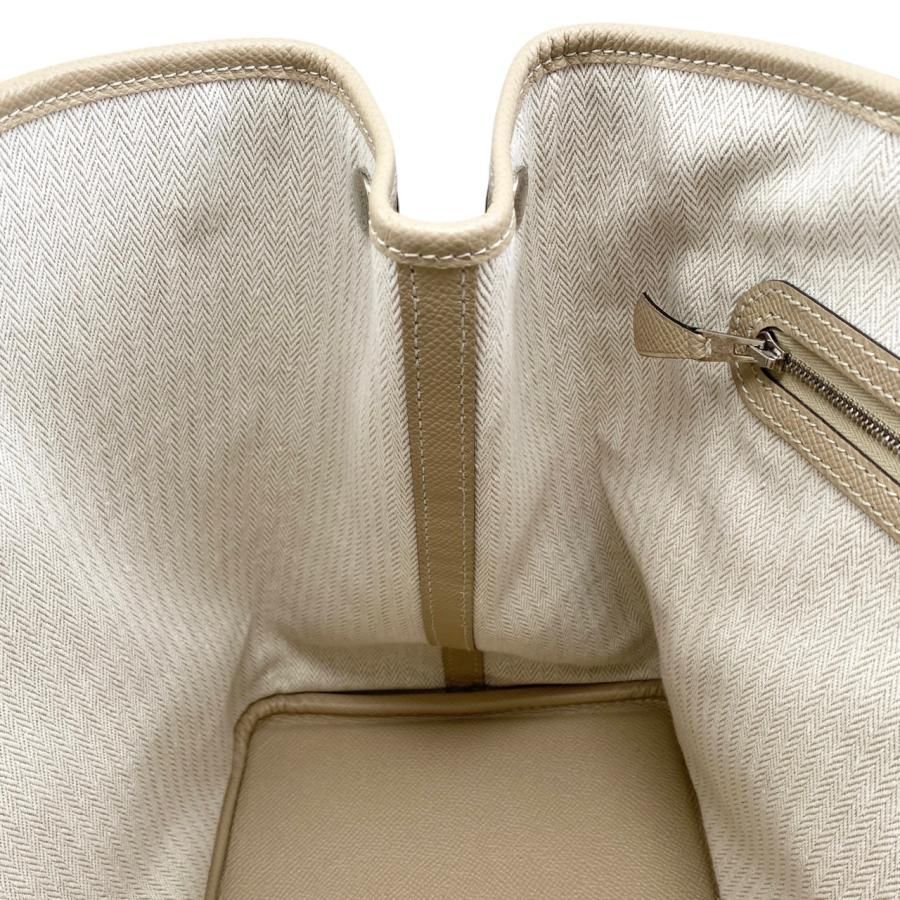 Hermes Tote Garden Party PM C Engraved Epson Trench Beige Silver Hardware Hermes