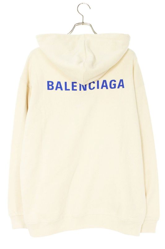 Balenciaga 600583 Tjva8 Back Logo Print Pullover Hoodie Men's M