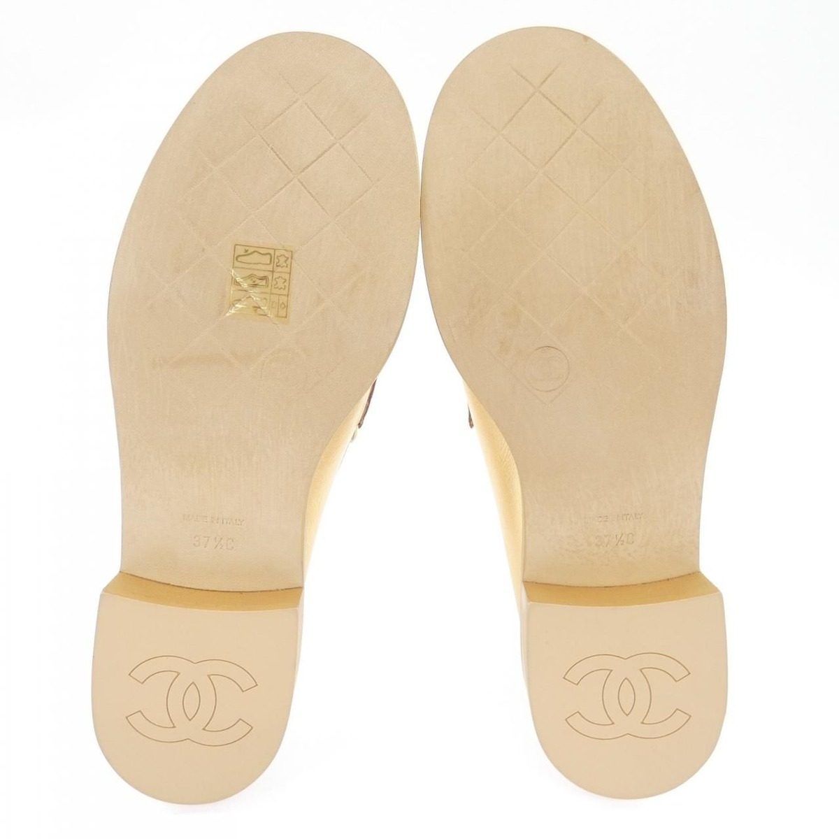 Chanel Shoes Loafers Gold — view 4