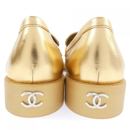 Chanel Shoes Loafers Gold — view 5