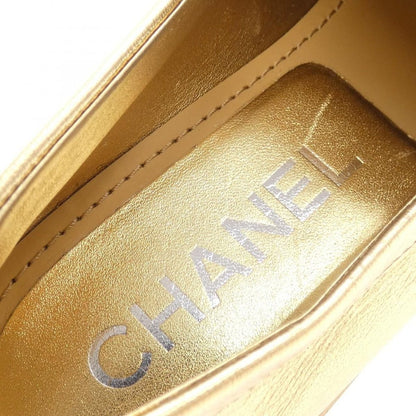 Chanel Shoes Loafers Gold — view 6