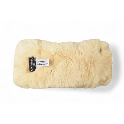 Chanel Bangle Rabbit Fur Coco Mark Cufflinks Bracelet Wristband — view 7