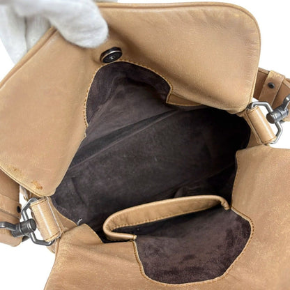 Bottega Veneta Intrecciato Leather Mini Shoulder Bag Beige Hobo — view 11