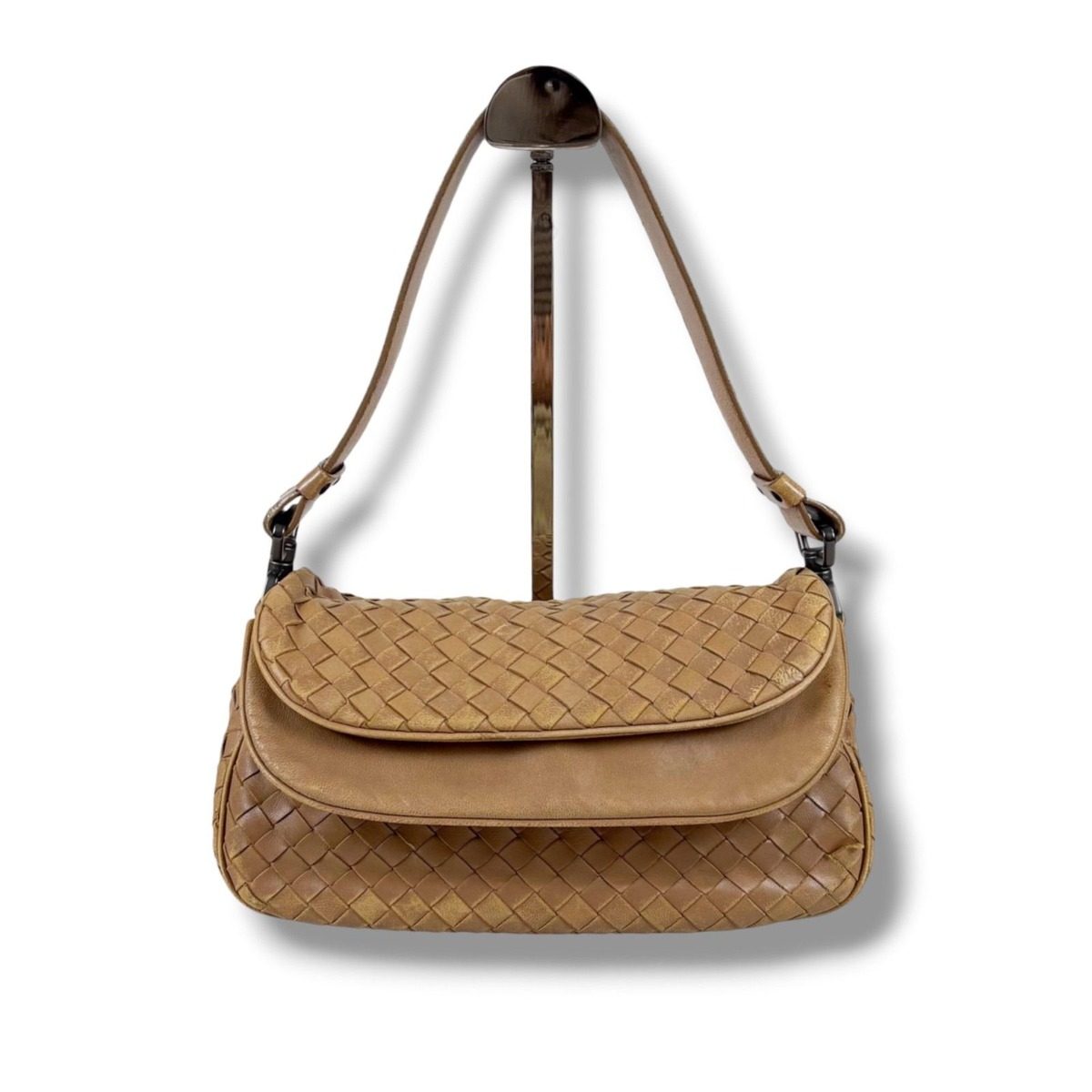 Bottega Veneta Intrecciato Leather Mini Shoulder Bag Beige Hobo — view 13