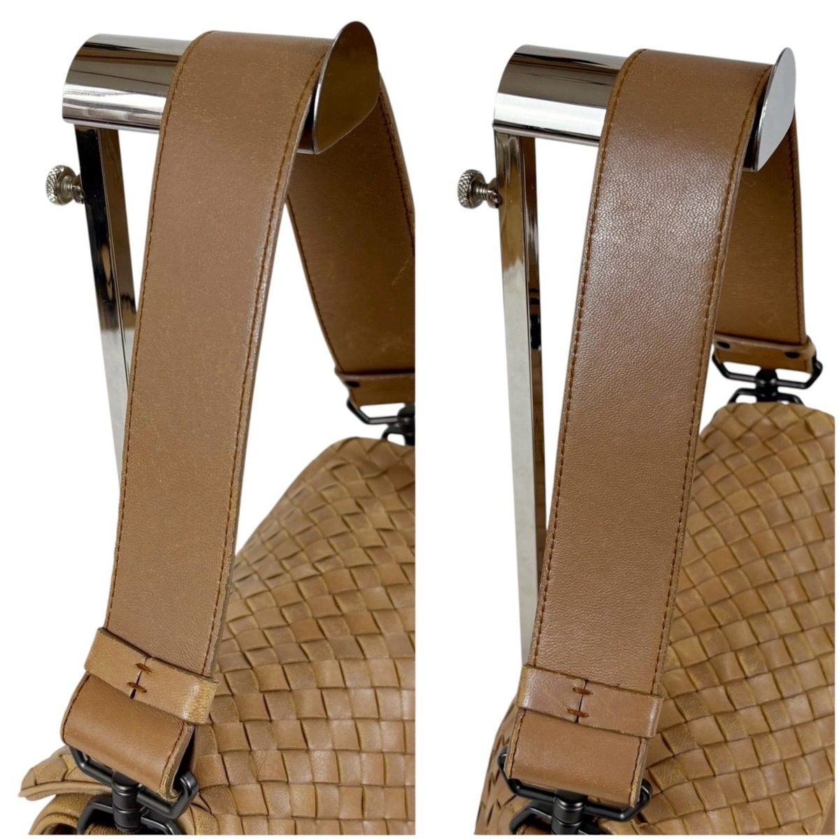 Bottega Veneta Intrecciato Leather Mini Shoulder Bag Beige Hobo — view 6