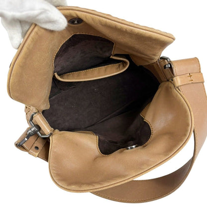 Bottega Veneta Intrecciato Leather Mini Shoulder Bag Beige Hobo — view 9
