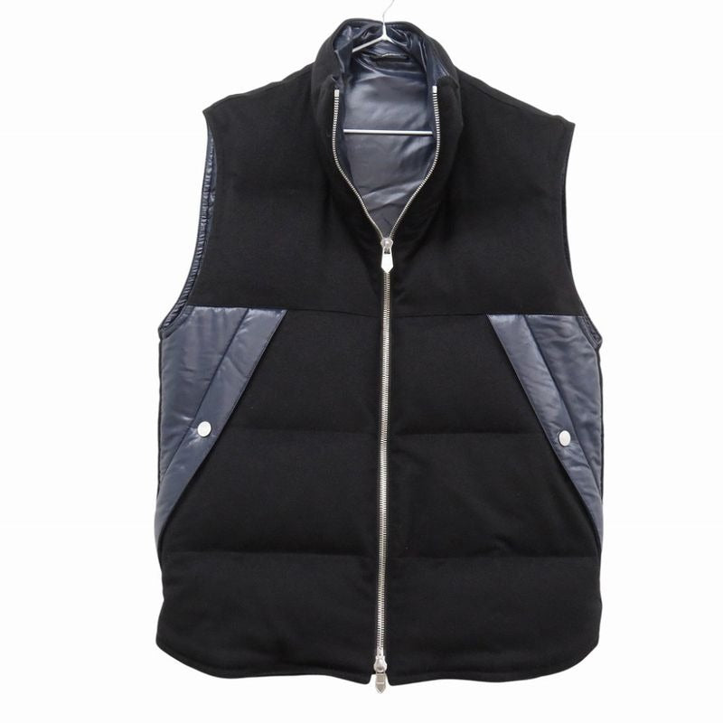 Hermes Cashmere Down Vest Nylon Black Size 46 0429