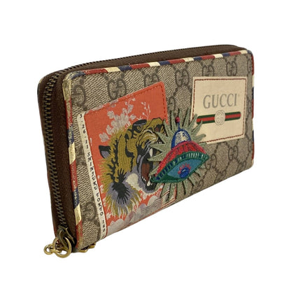 Gucci Wallet GG Supreme Brown Gold — view 2