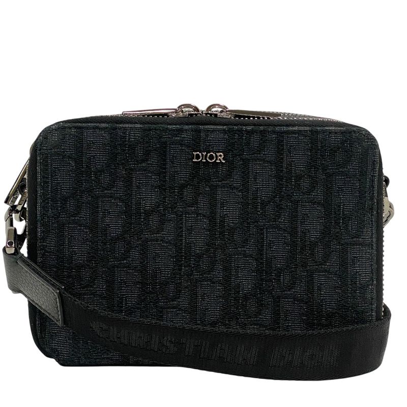 Christian DIOR Oblique Shoulder Bag Cabasn Diagonal Shoulder Brand Navy Women