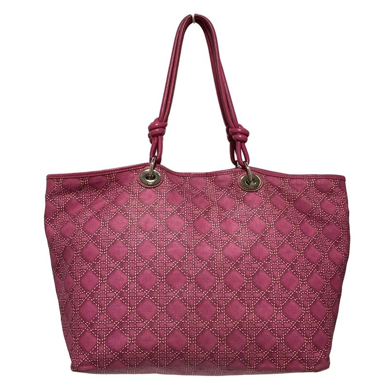 Dior/christian Dior Tote Bag Sherry Pink Leather