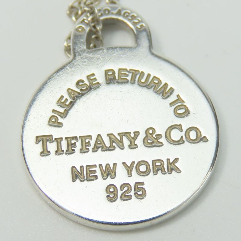 Tiffany & Co Necklace Return To Round 925 Silver Approx 4.0g Silver Tiffany &