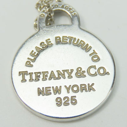Tiffany & Co Necklace Return To Round 925 Silver Approx 4.0g Silver Tiffany &