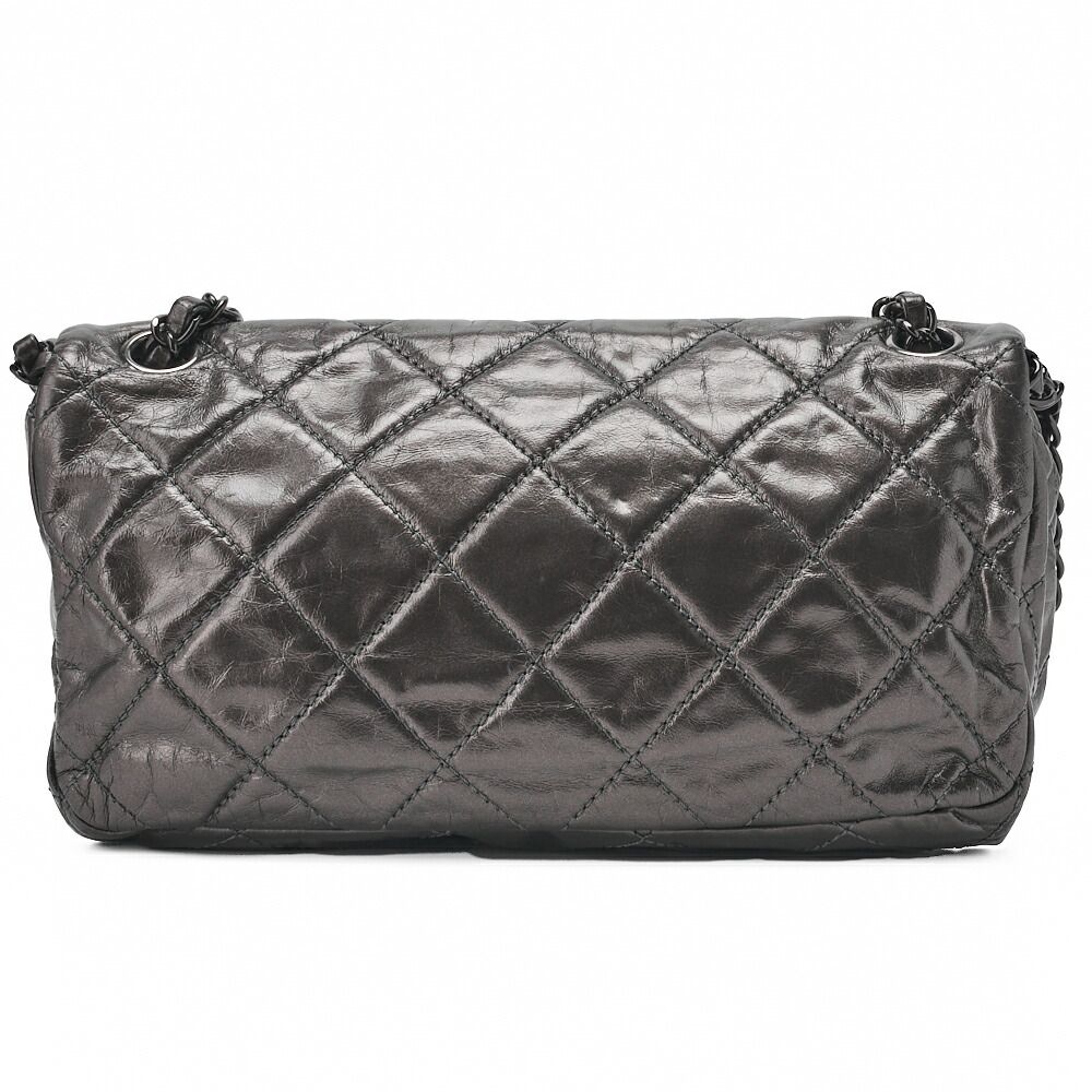 Chanel Matelasse Luxury Chain Shoulder Bag Vintage Calf Black With Black