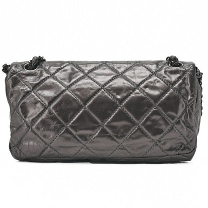 Chanel Matelasse Luxury Chain Shoulder Bag Vintage Calf Black With Black