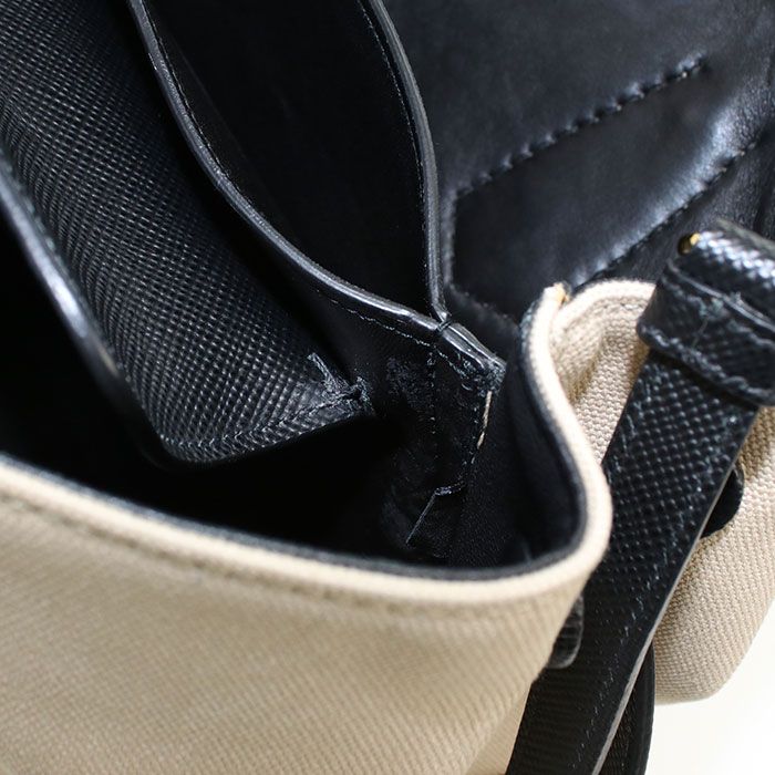 Prada 2WAY Canapa Bn2887 Tote Bag Canvas Saffiano Leather Women