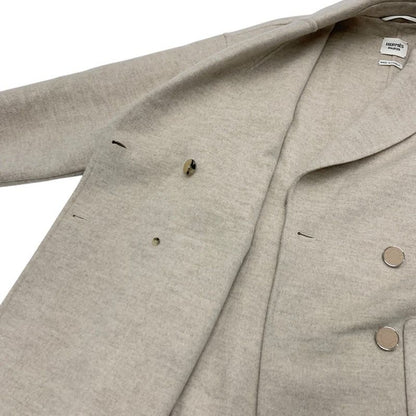 Hermes Outer Cashmere Beige Coat Serie Button