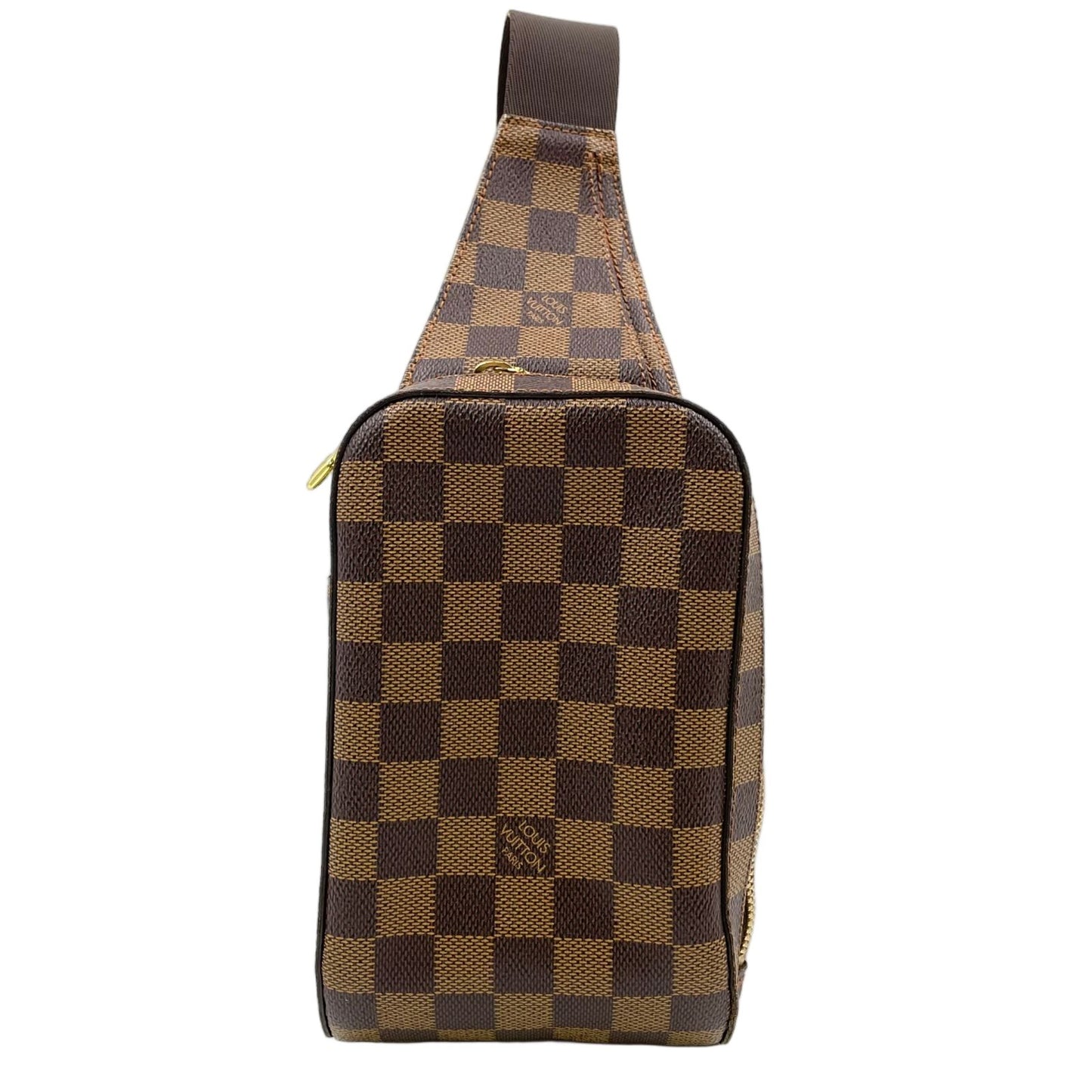 Louis Vuitton Damier Geronimos Brown Belt Bag Gold