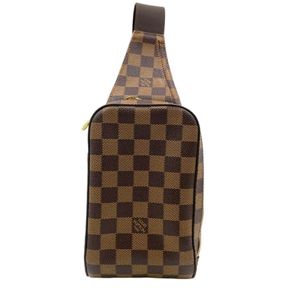 Louis Vuitton Damier Geronimos Brown Belt Bag Gold