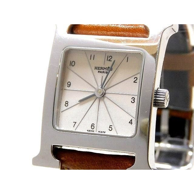 Hermes Watch Clock Stainless Steel Quartz 6K
