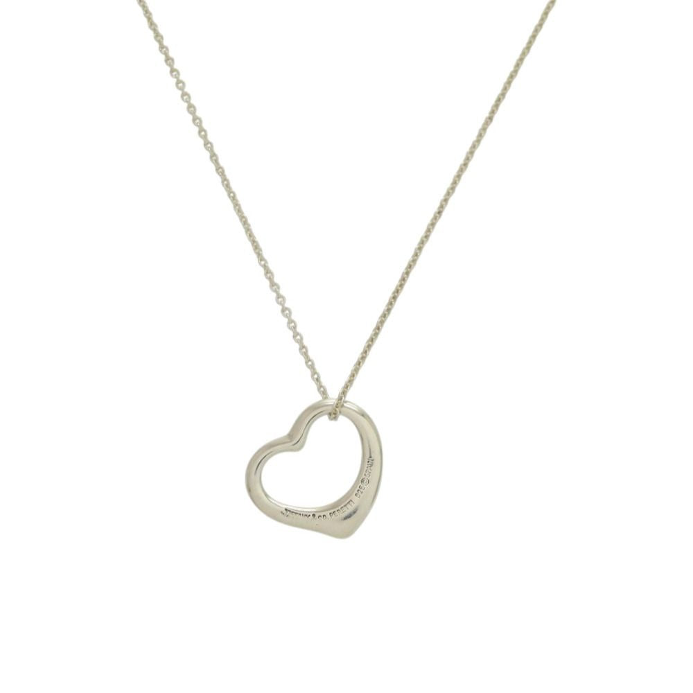 Tiffany & Co. Open Heart Elsa Peretti Silver Necklace